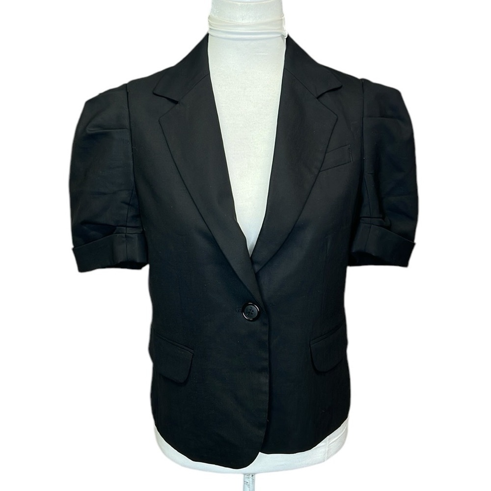 BCBGMaxAzria Short Sleeve Jacket Black